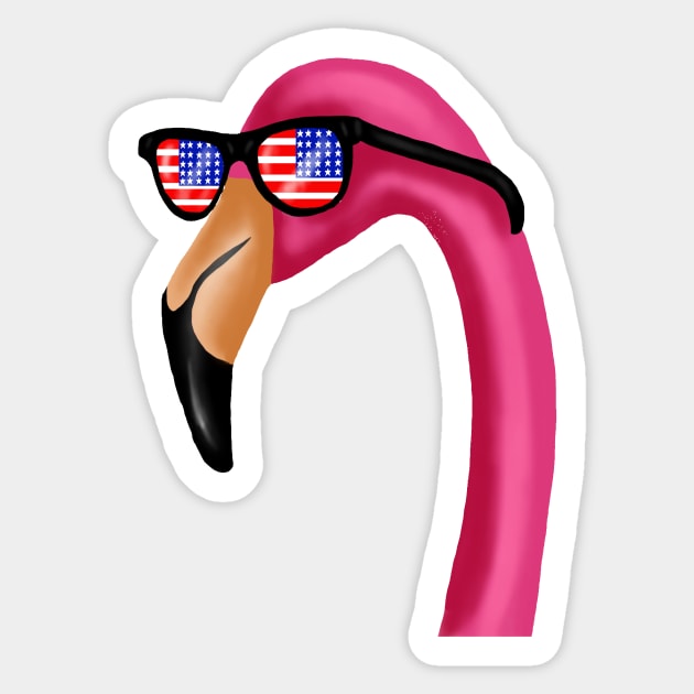 Flamingo USA America Miami, Love Flamingos Tropical Sticker by logiamerch
